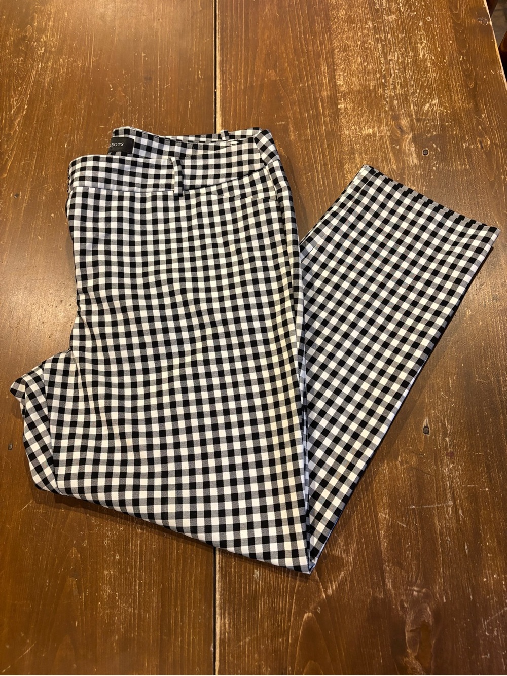 Talbots Black and White Gingham Chinos Women’s 16